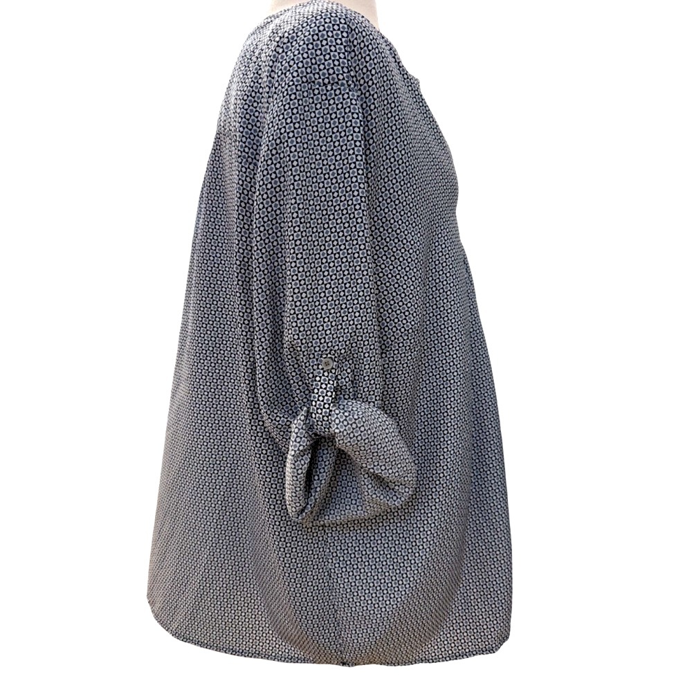 Dalia Blouse Multicolor Geometric Pattern ¾ Sleev… - image 6